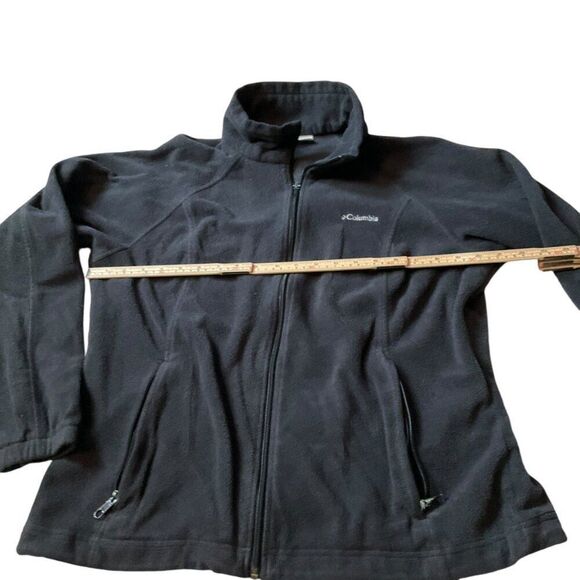 Columbia Black Full-Zip Fleece Jacket Size XL**NOTE Zipper defect - Picture 6 of 13